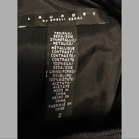 Laundry by Shelli Segal Black Silk Dress 2 - Picture 3 of 3